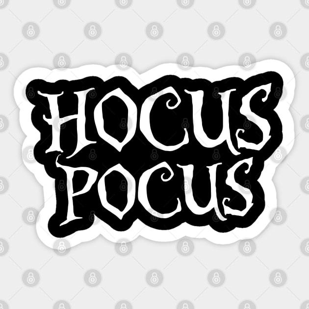 Hocus Pocus Design - White Text Sticker by Hotshots